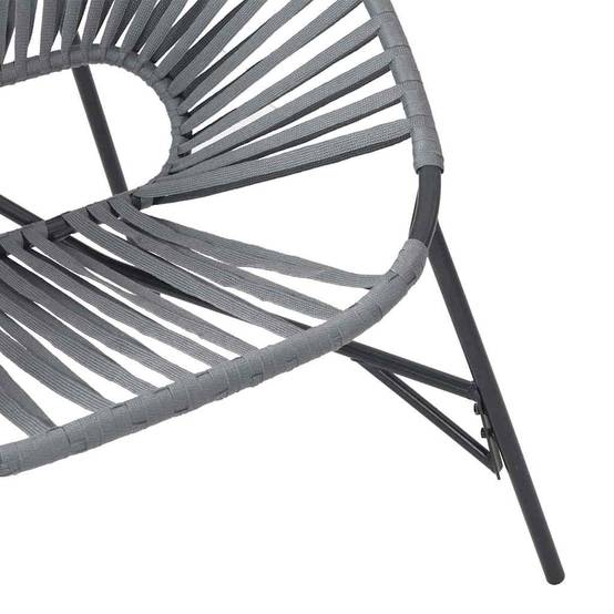 Chaise bois composite 1 places acier gris 49 x 49 x 42,5 cm - Prolenta premium p3124.7 - Image 9