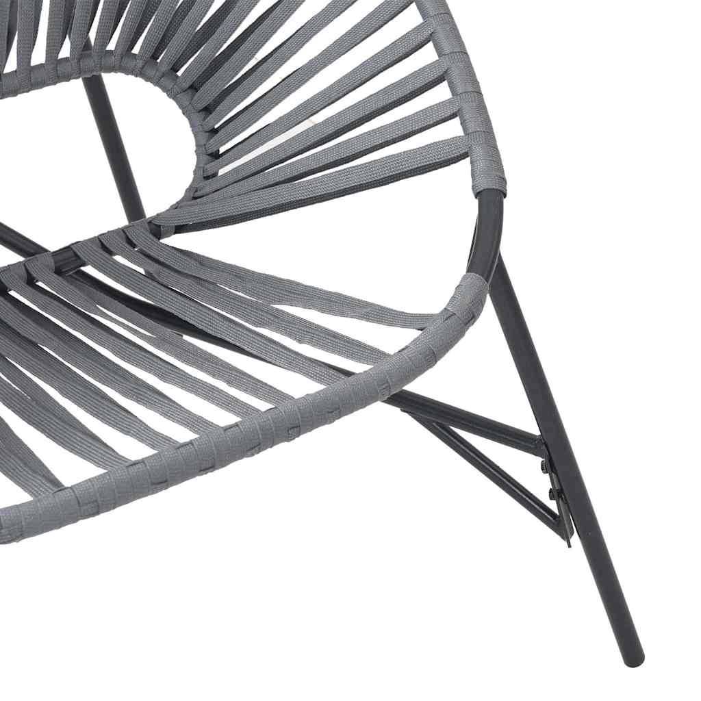 Chaise bois composite 1 places acier gris  49 x 49 x 42,5 cm  - Prolenta premium  p3124.7 - Image 9