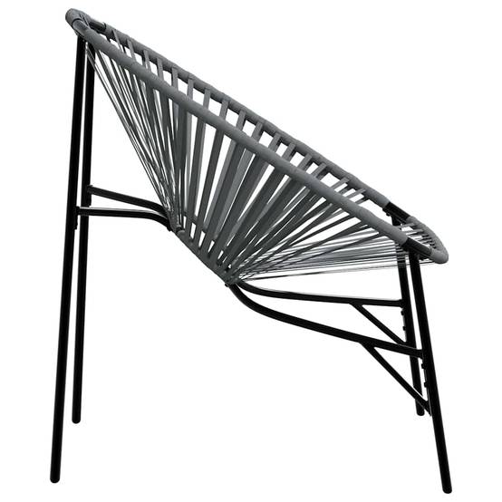 Chaise bois composite 1 places acier gris 49 x 49 x 42,5 cm - Prolenta premium p3124.7 - Image 7