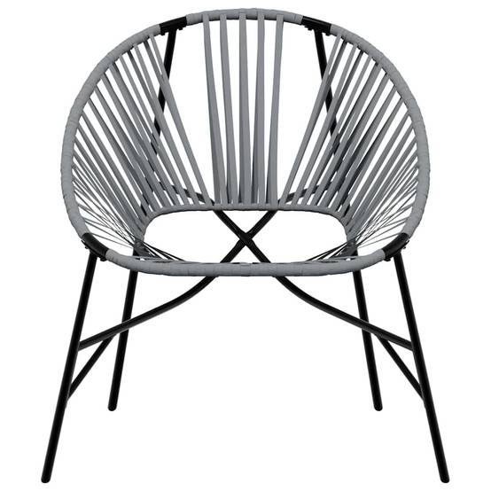 Chaise bois composite 1 places acier gris 49 x 49 x 42,5 cm - Prolenta premium p3124.7 - Image 5