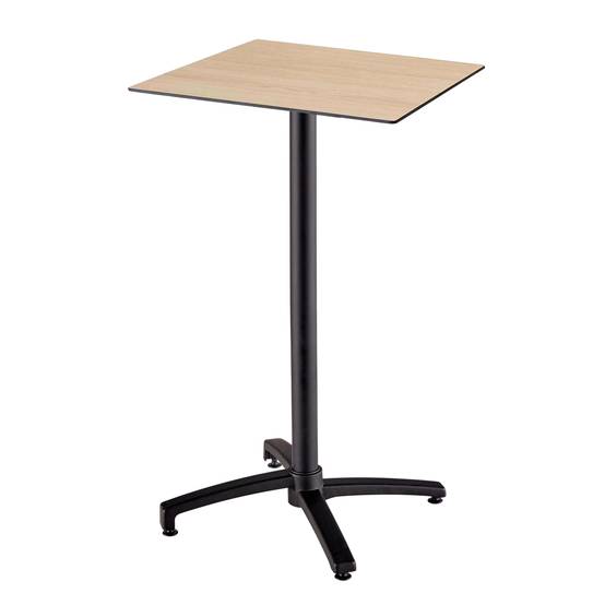 Oviala - Pied pour table avec système inclinable 108 cm en aluminium noir Klipo Klipo - Oviala - Imagen 6