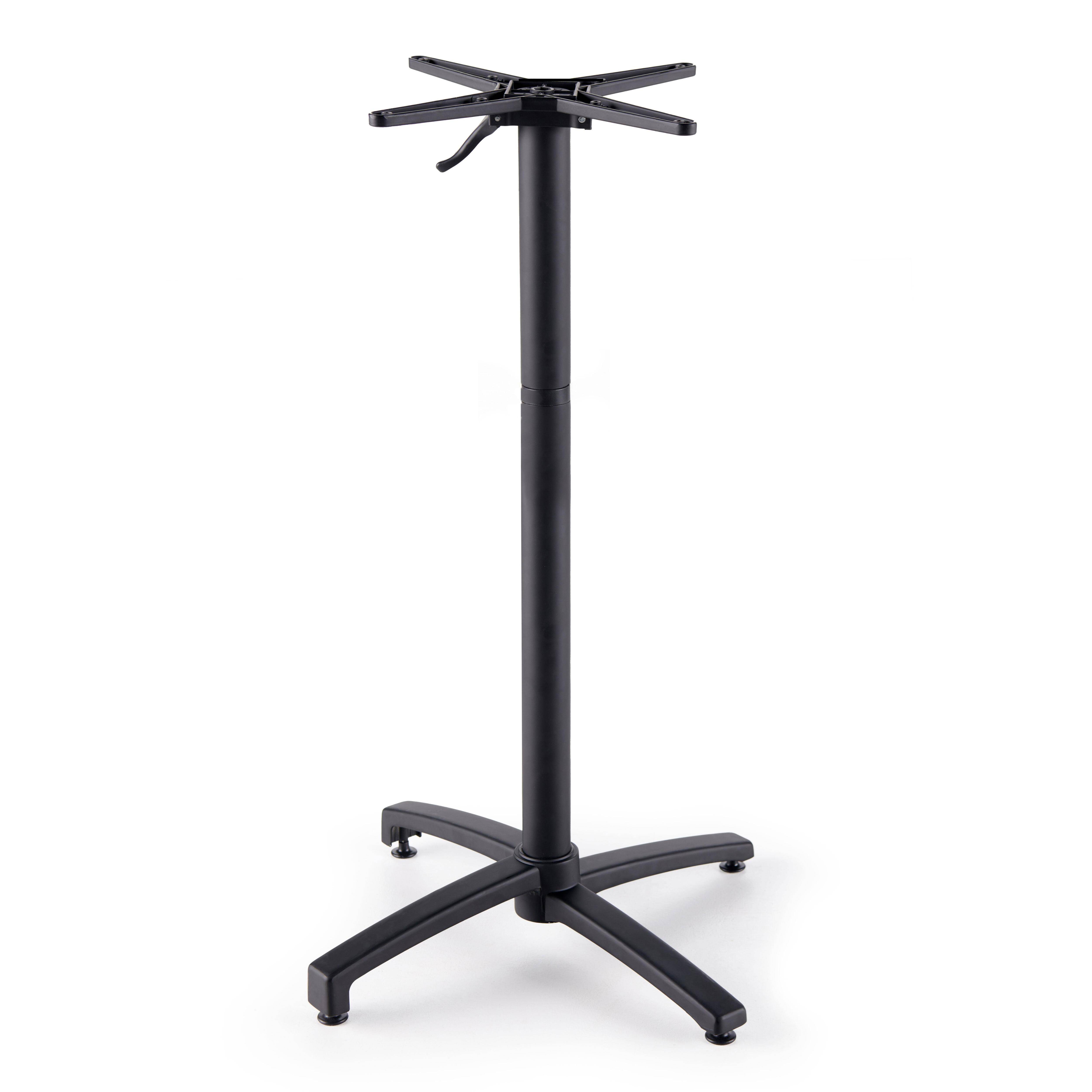 Oviala - Pied pour table avec système inclinable 108 cm en aluminium noir Klipo Klipo - Oviala - Imagen 3