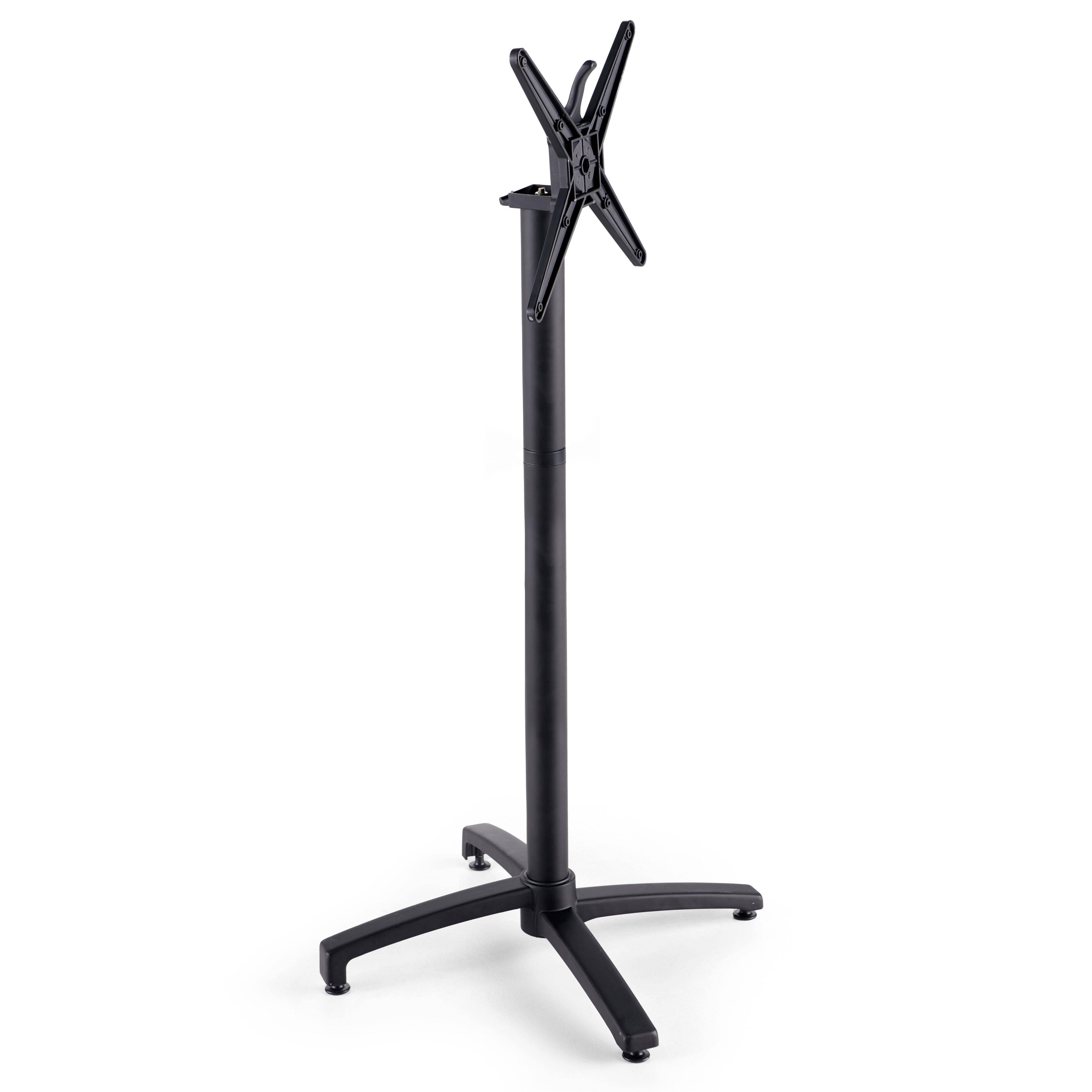Oviala - Pied pour table avec système inclinable 108 cm en aluminium noir Klipo Klipo - Oviala - Imagen 1