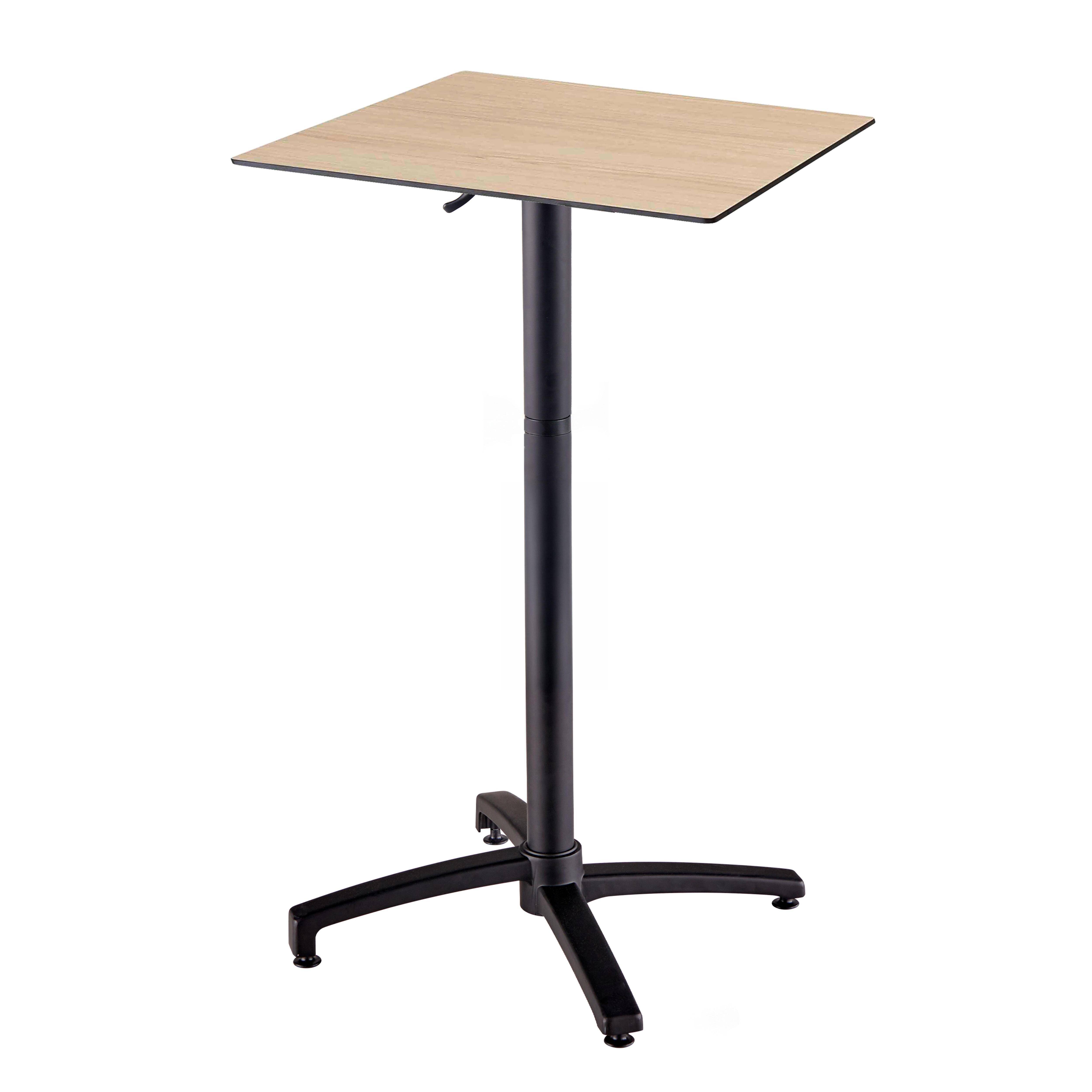 Oviala - Pied pour table avec système inclinable 108 cm en aluminium noir Klipo Klipo - Oviala - Imagen 5