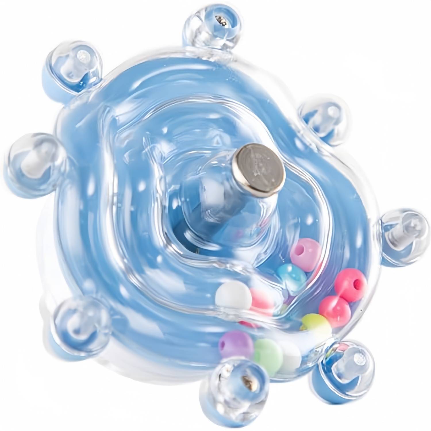 Jouet rotatif 360° bleu pour perroquets DtopbuyAge - Image 1