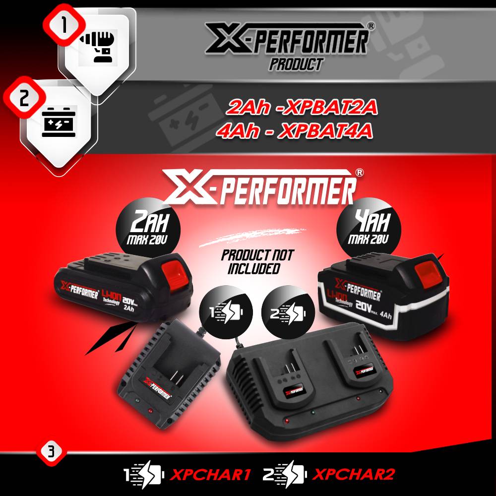 Tondeuse rechargeable 2 x 20V max 43 cm livrée sans batterie - X-Performer - Image 2
