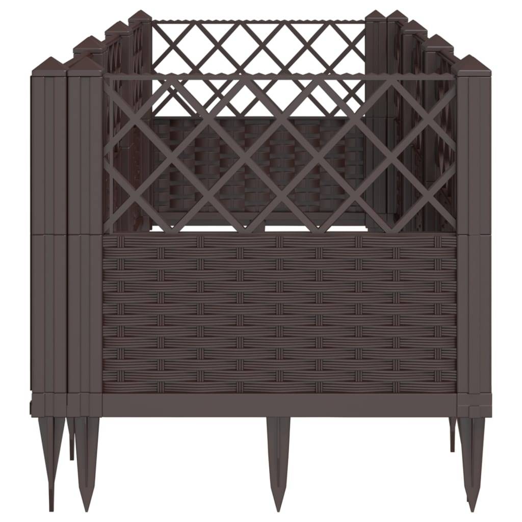 ComfortXL - Jardinière rectangulaire modulable PP aspect rotin potager Marron 123,5cm – ComfortXL Outdoor Living - Image 4