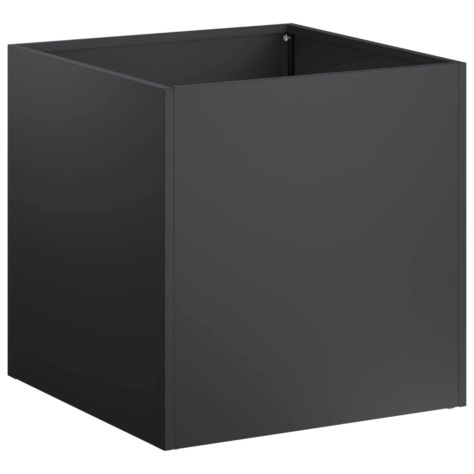 Vidaxl - Cache-pot de jardin Noir 45 x 45 x 45 cm Acier laminé à froid vidaXL 8004966 - Image 2