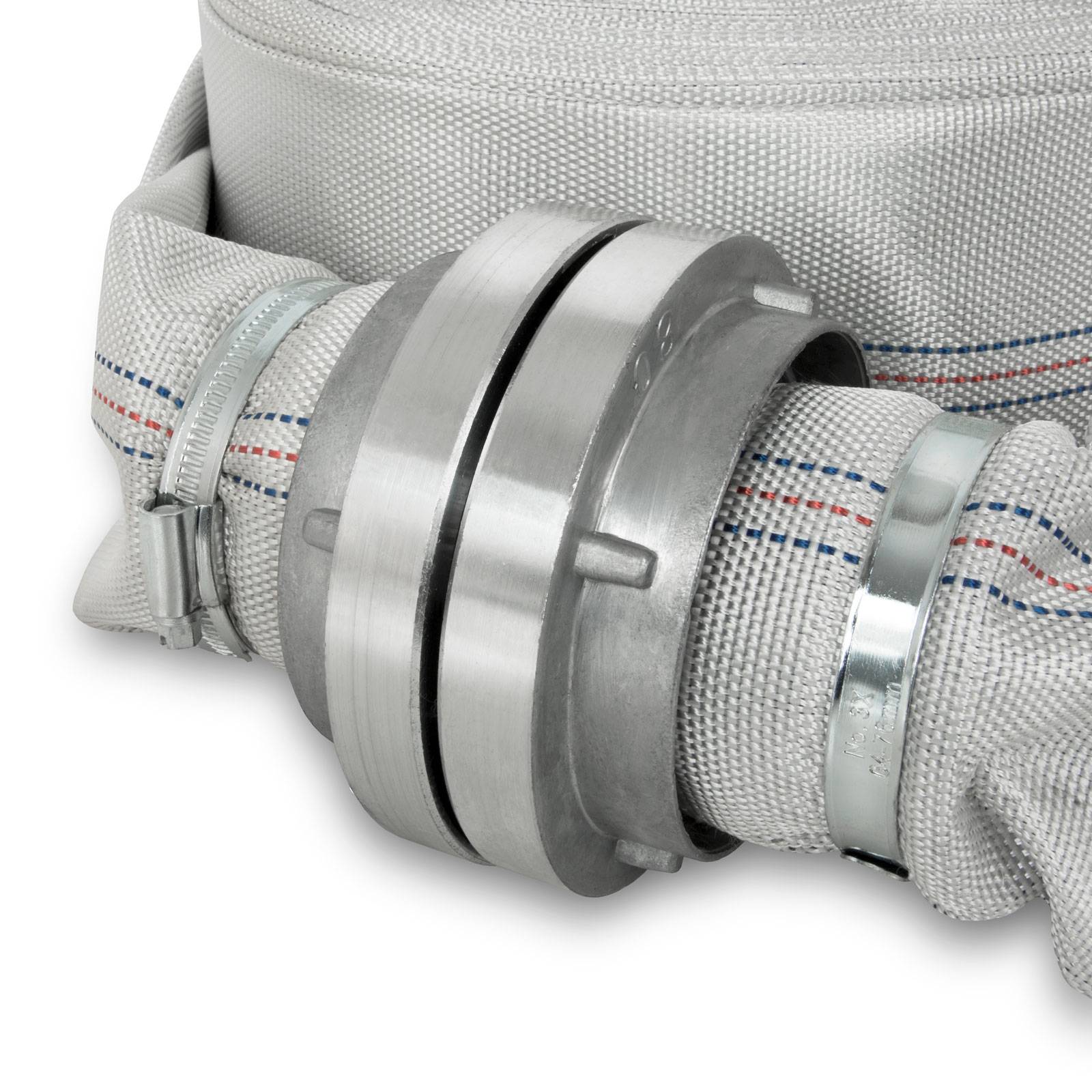 EBERTH 3" Tuyau de refoulement, Tuyau plat avec raccord Storz, longueur 30m, diamètre 3 pouce, Tuyau d'incendie, Storz 75-B - Image 2