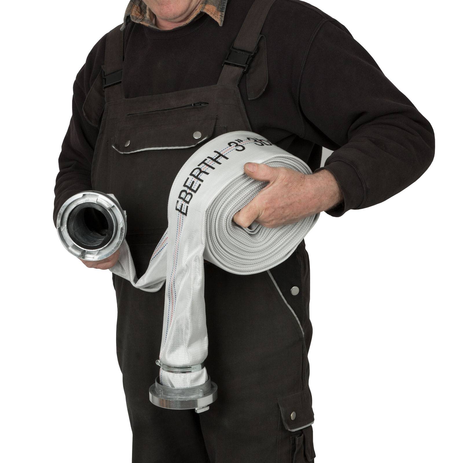 EBERTH 3" Tuyau de refoulement, Tuyau plat avec raccord Storz, longueur 30m, diamètre 3 pouce, Tuyau d'incendie, Storz 75-B - Image 9