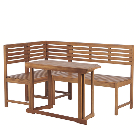 Set de bistrot, 4 Personnes Acacia Marron TREIA - Beliani - Image 1