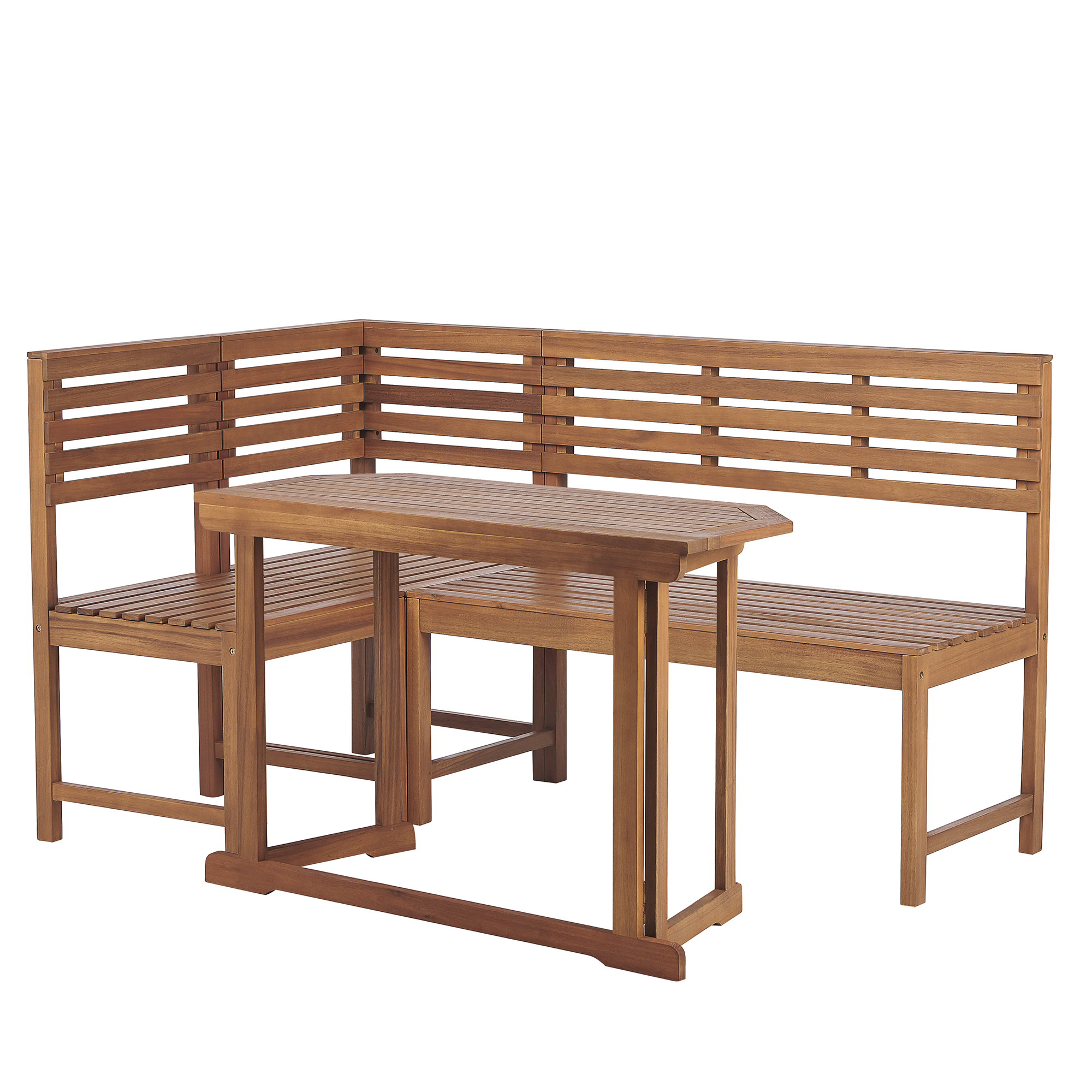 Set de bistrot, 4 Personnes Acacia Marron TREIA - Beliani - Image 1