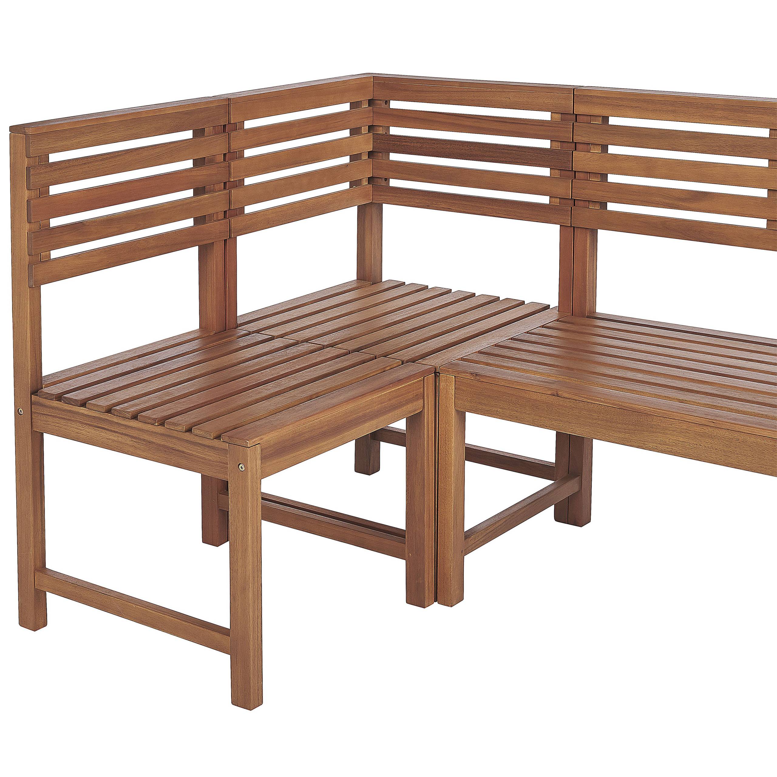 Set de bistrot, 4 Personnes Acacia Marron TREIA - Beliani - Image 6