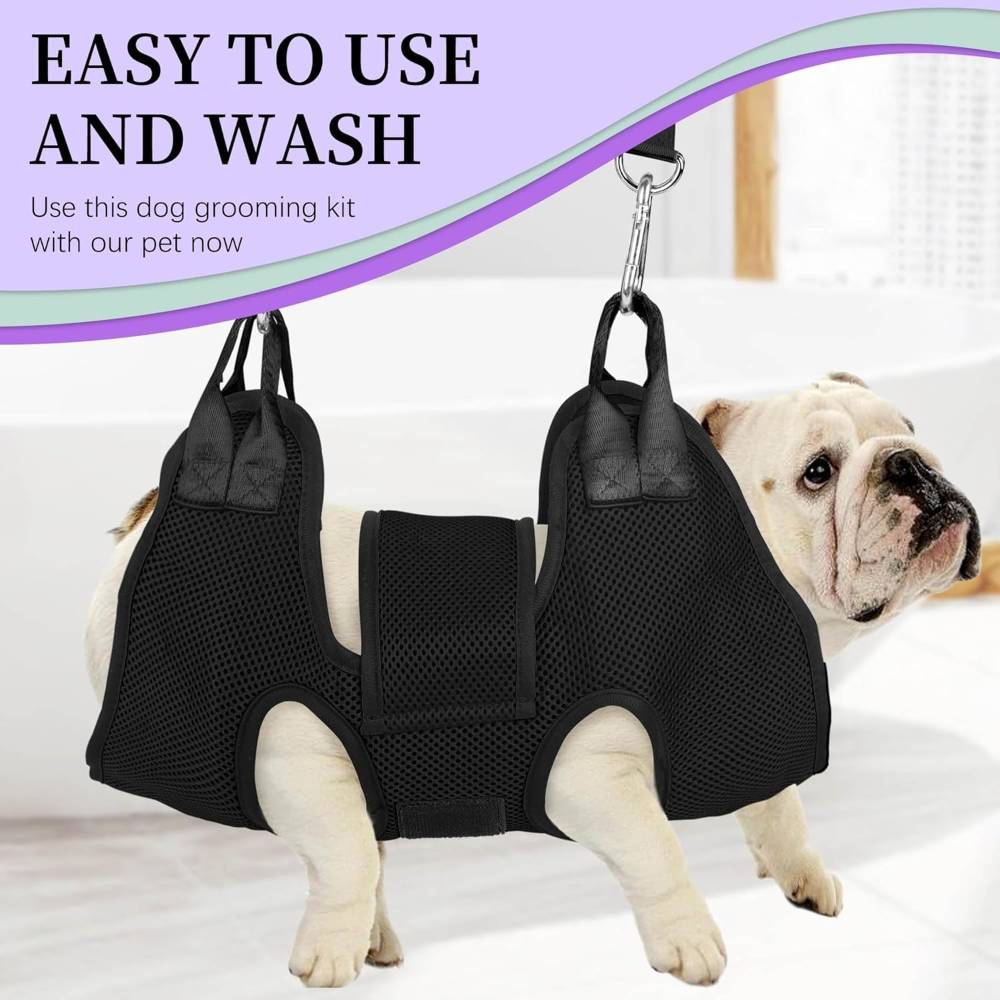 IntiMeg - Hamac de toilettage pour chiens depetite taille Harnais à suspendre (noir, S) - IntiMeg - Image 5