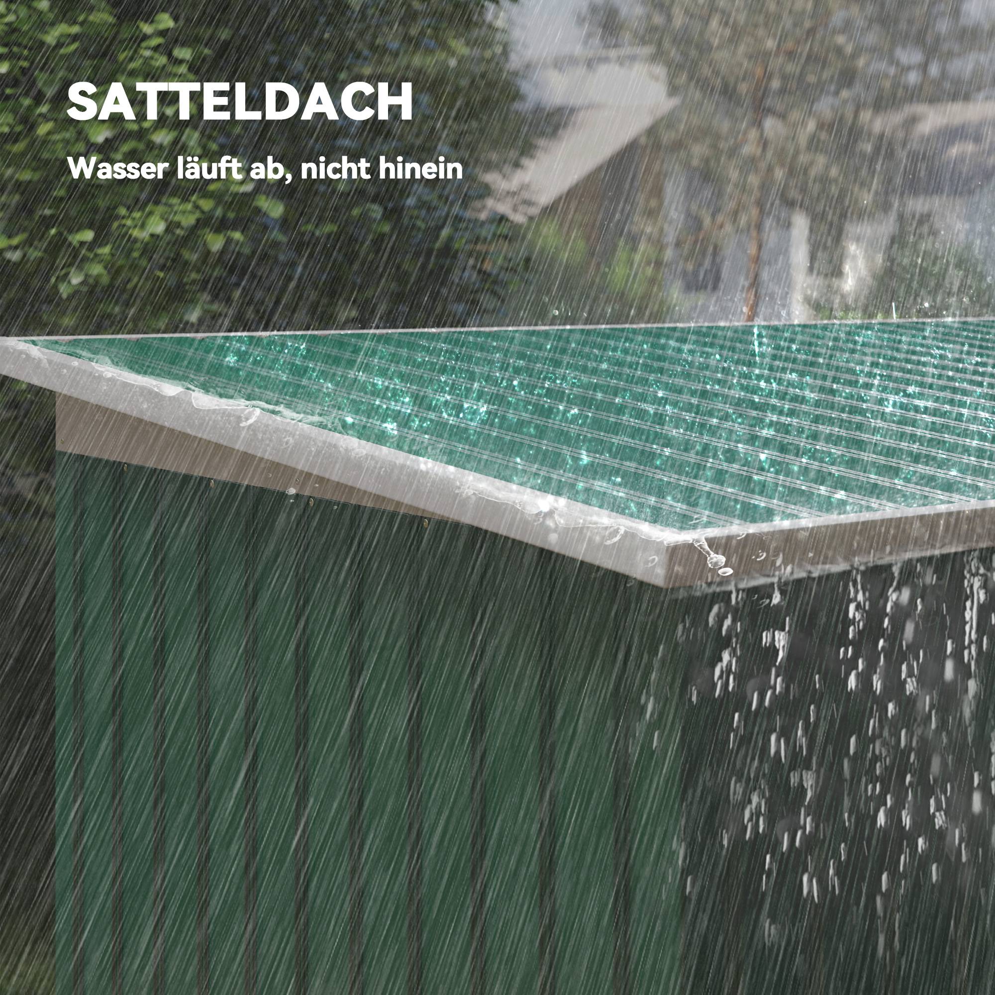 PANGIVO - Abri de jardin acier galvanisé anthracite 280 x 130 x 172 cm - PANGIVO - Image 9