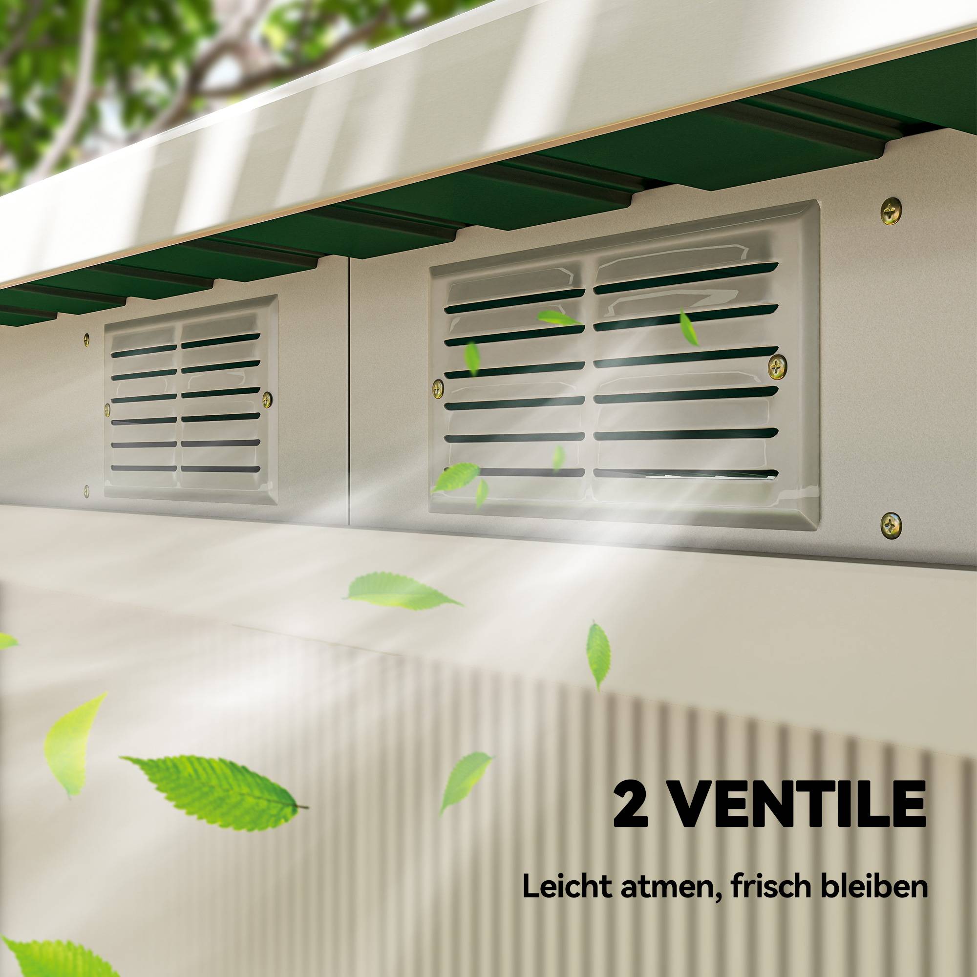 PANGIVO - Abri de jardin acier galvanisé anthracite 280 x 130 x 172 cm - PANGIVO - Image 10