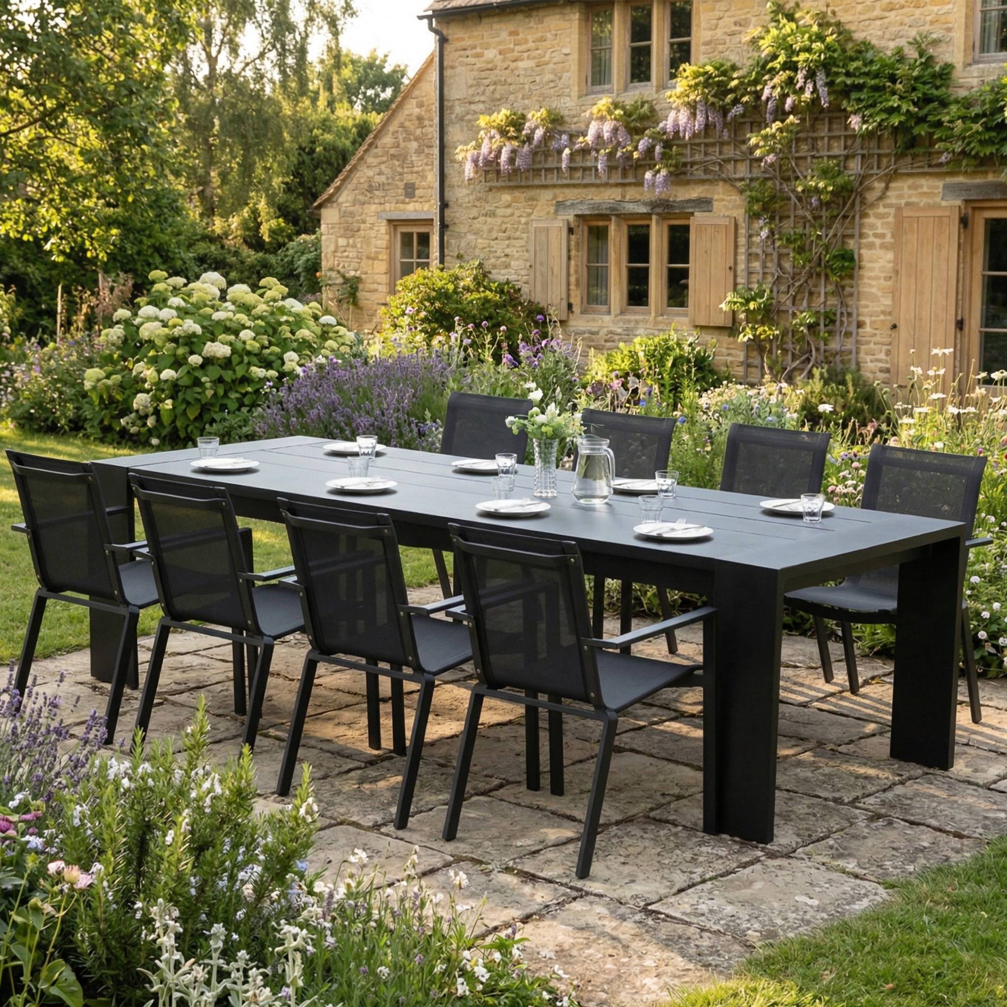 Wilsa Garden - Ensemble de jardin en aluminium 8/10P IBIZA avec 8 fauteuils - Imagen 1