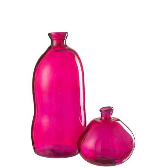 Vase Déco en Verre "Mexican" 73cm Fuchsia - Image 2