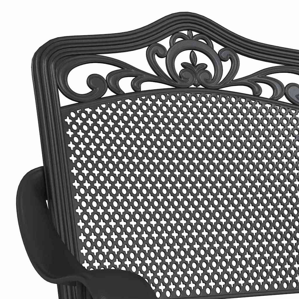 Chaise de jardin aluminium noir 55 x 55 x 92,5 cm - PANGIVO - Image 7