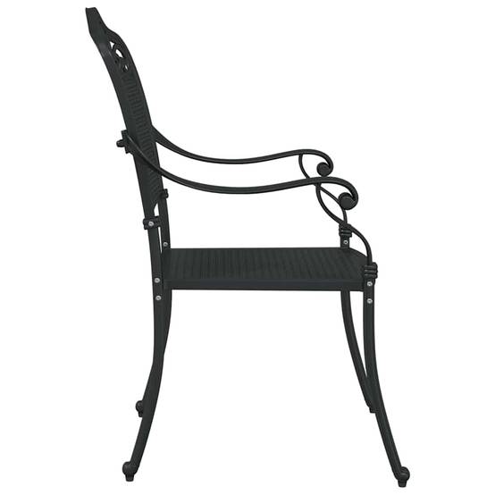 Chaise de jardin aluminium noir 55 x 55 x 92,5 cm - PANGIVO - Image 5