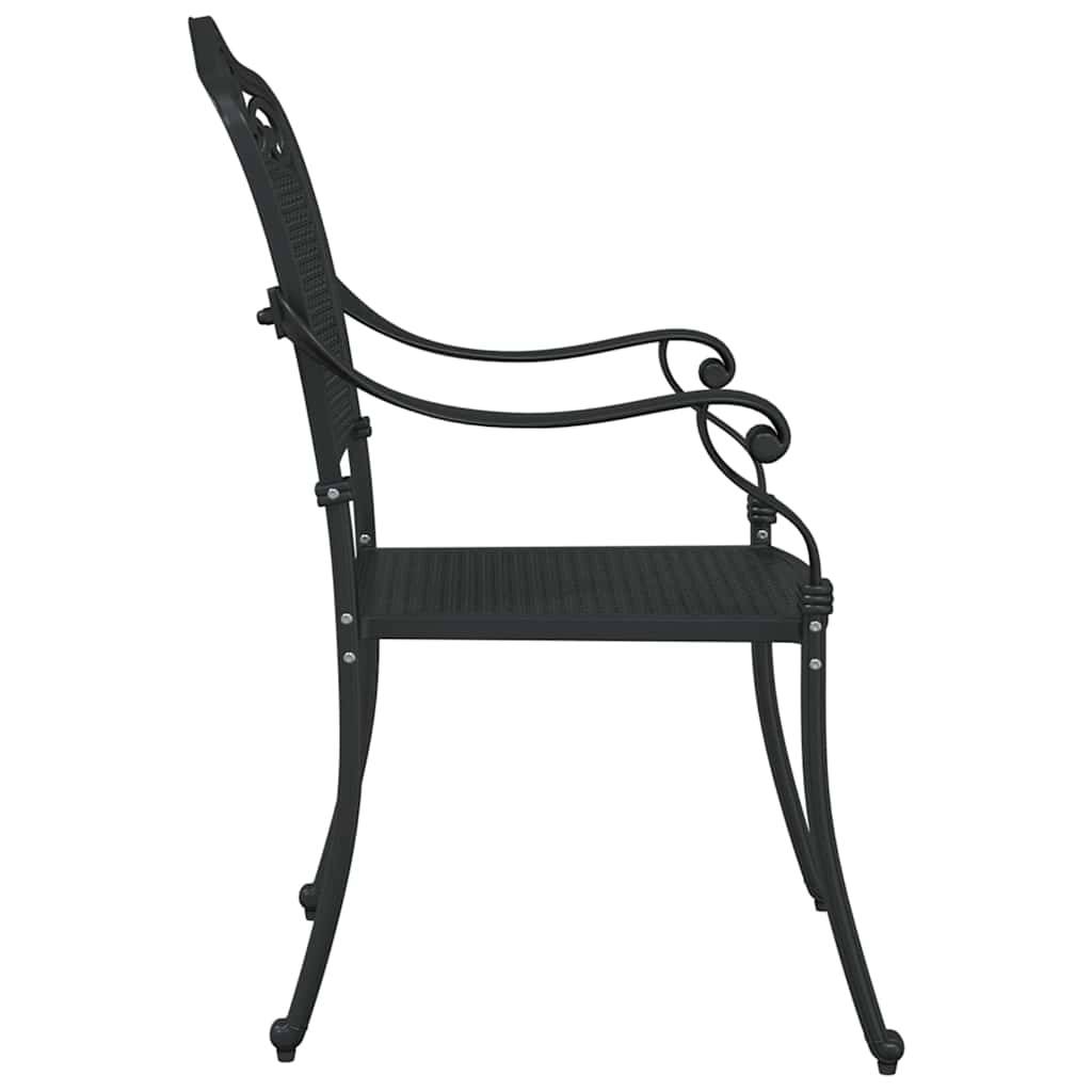 Chaise de jardin aluminium noir 55 x 55 x 92,5 cm - PANGIVO - Image 5