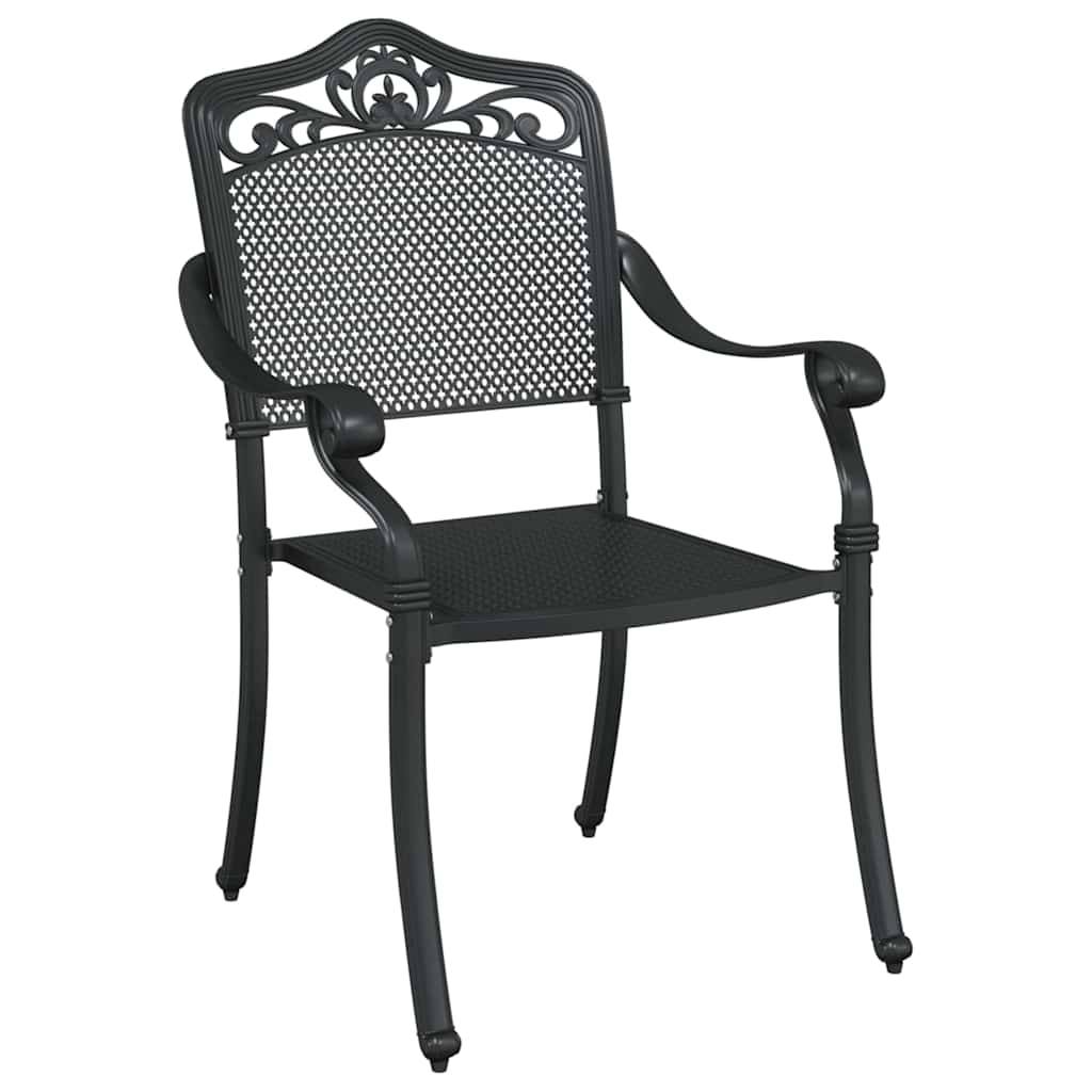 Chaise de jardin aluminium noir 55 x 55 x 92,5 cm - PANGIVO - Image 3