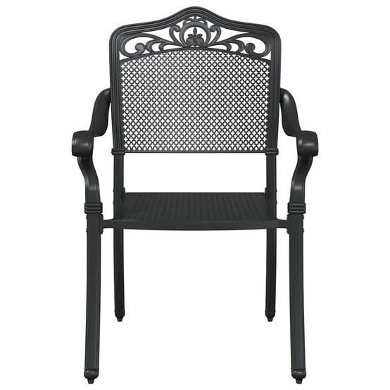 Chaise de jardin aluminium noir 55 x 55 x 92,5 cm - PANGIVO - Image 4