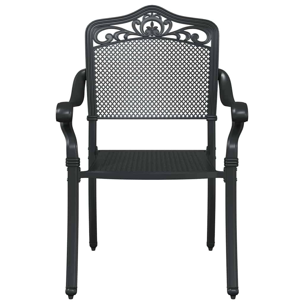 Chaise de jardin aluminium noir 55 x 55 x 92,5 cm - PANGIVO - Image 4
