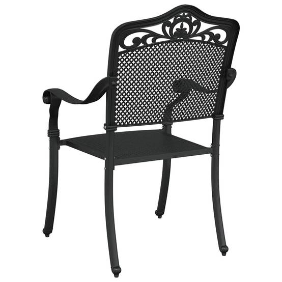 Chaise de jardin aluminium noir 55 x 55 x 92,5 cm - PANGIVO - Image 6