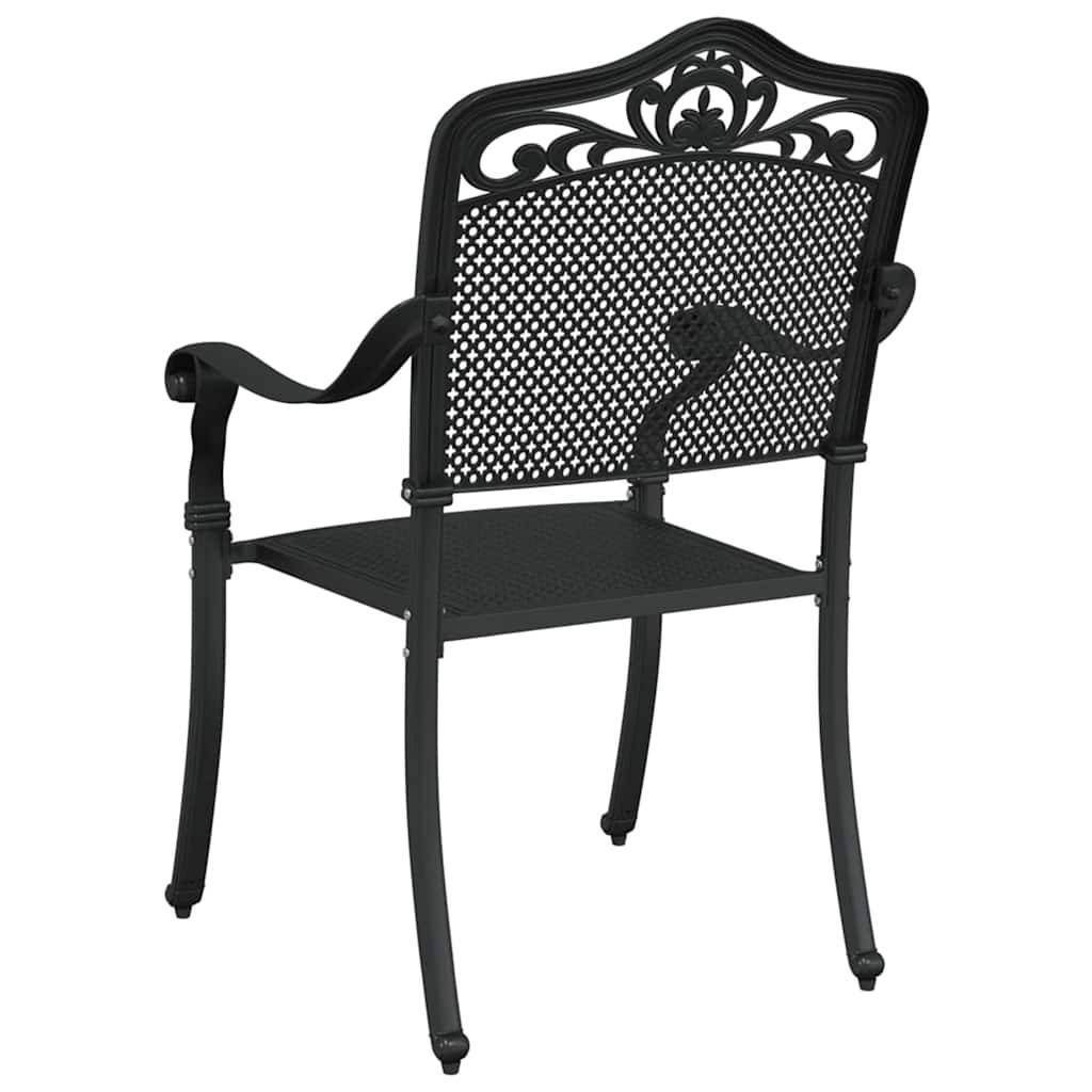 Chaise de jardin aluminium noir 55 x 55 x 92,5 cm - PANGIVO - Image 6