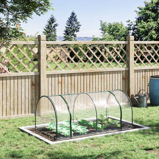 Mini serre châssis de culture en acier et PVC pour potager 200x100x80 cm Transparent - ComfortXL Outdoor Living - Image 4