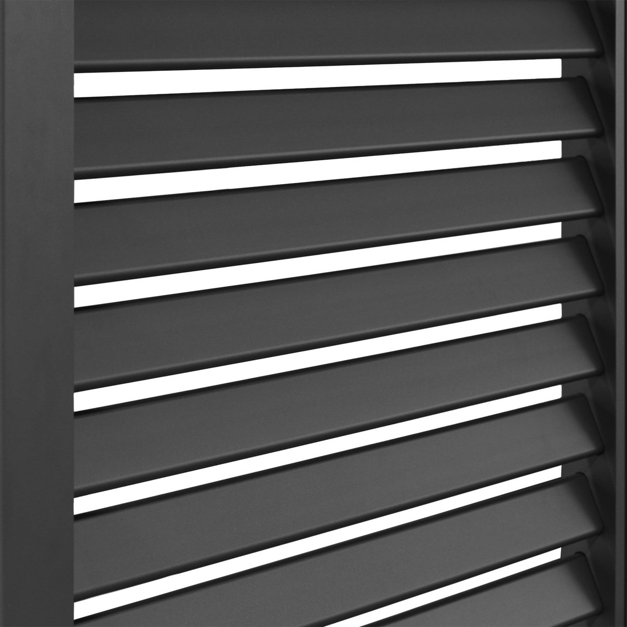 sweeek - Pergola bioclimatique aluminium adossée 4x3m + 3 persiennes 130cm anthracite Triomphe | sweeek - Image 3