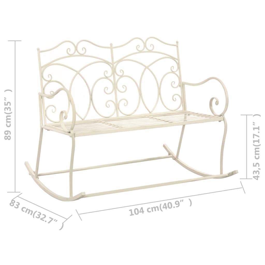 Prolenta Premium - Banc de jardin Blanc 83 X 104 cm - Prolenta Premium - Image 6