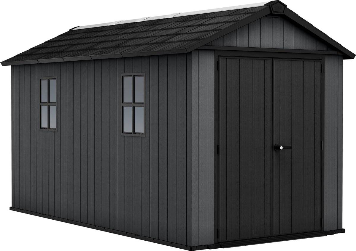 Keter - Abri de jardin Newton Plus 7513 - 8,6 m² - Gris Aspect bois - KETER - Image 1