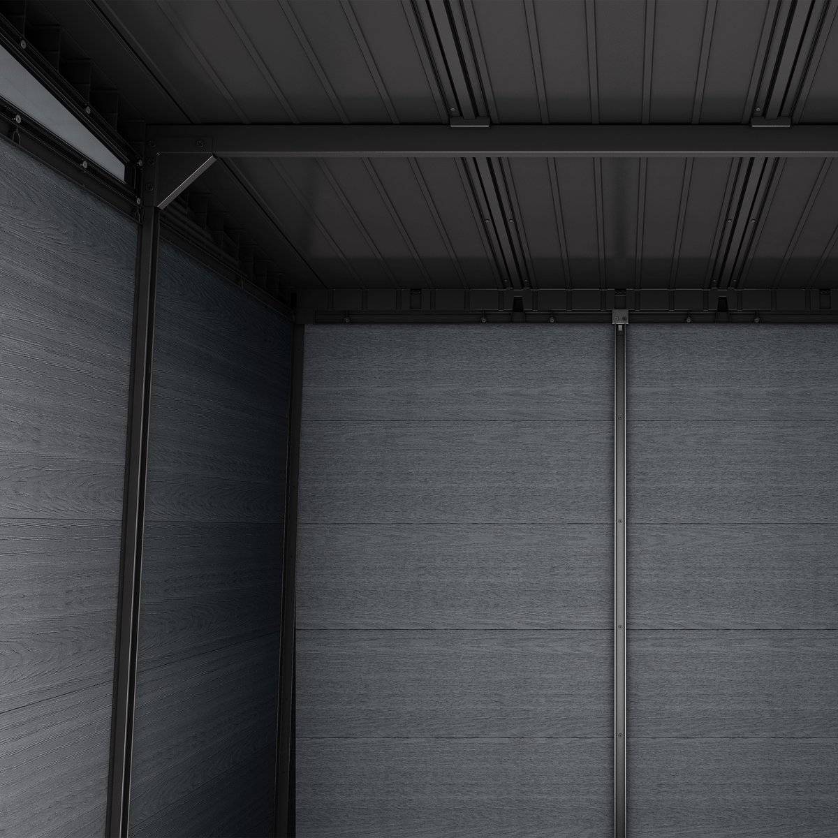 Keter - Abri de jardin Newton Plus 7513 - 8,6 m² - Gris Aspect bois - KETER - Image 3