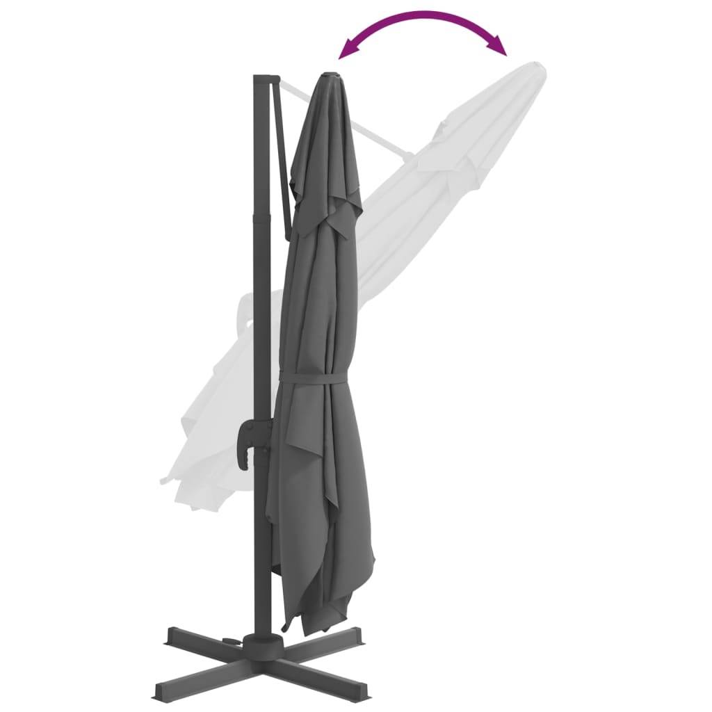 Helloshop26 - Parasol meuble de jardin cantilever à led 400 x 300 cm anthracite - Imagen 5