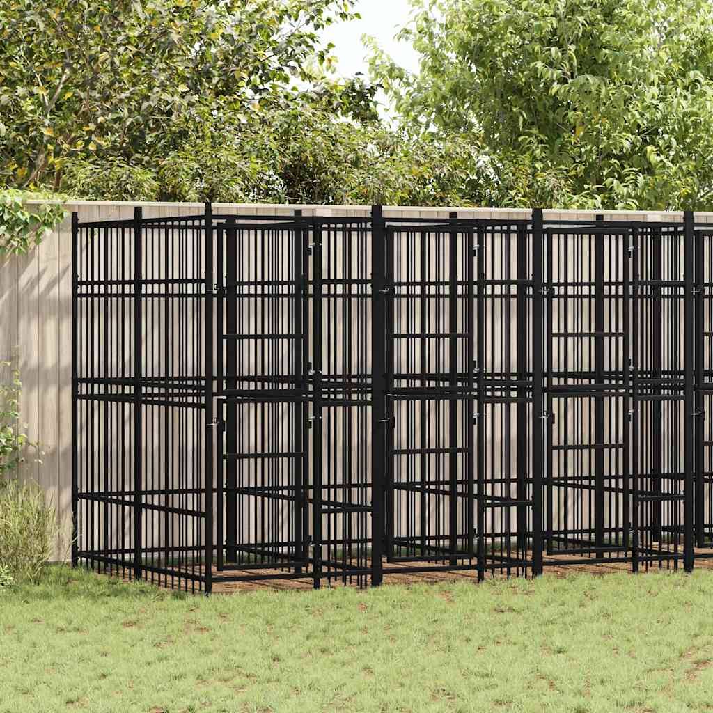 Vidaxl - Chenil d'extérieur pour chiens Acier 11,06 m² vidaXL 3097941 - Imagen 1