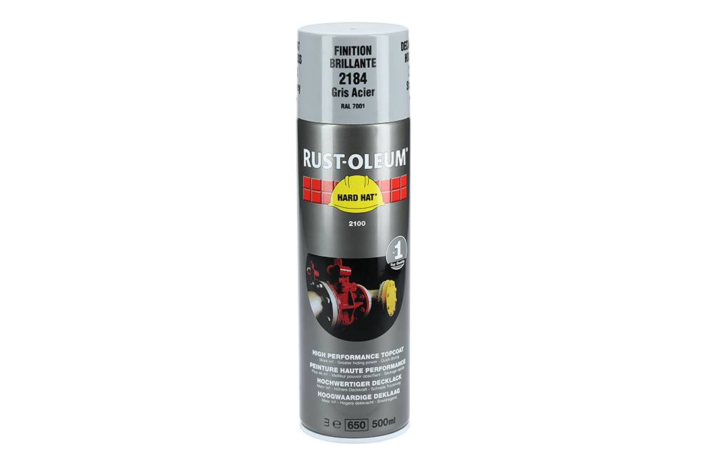 Couche de finition Hard Hat Ral-couleurs gris souris RAL 7005 500ml - RUST-OLEUM - 2186 - Image 3