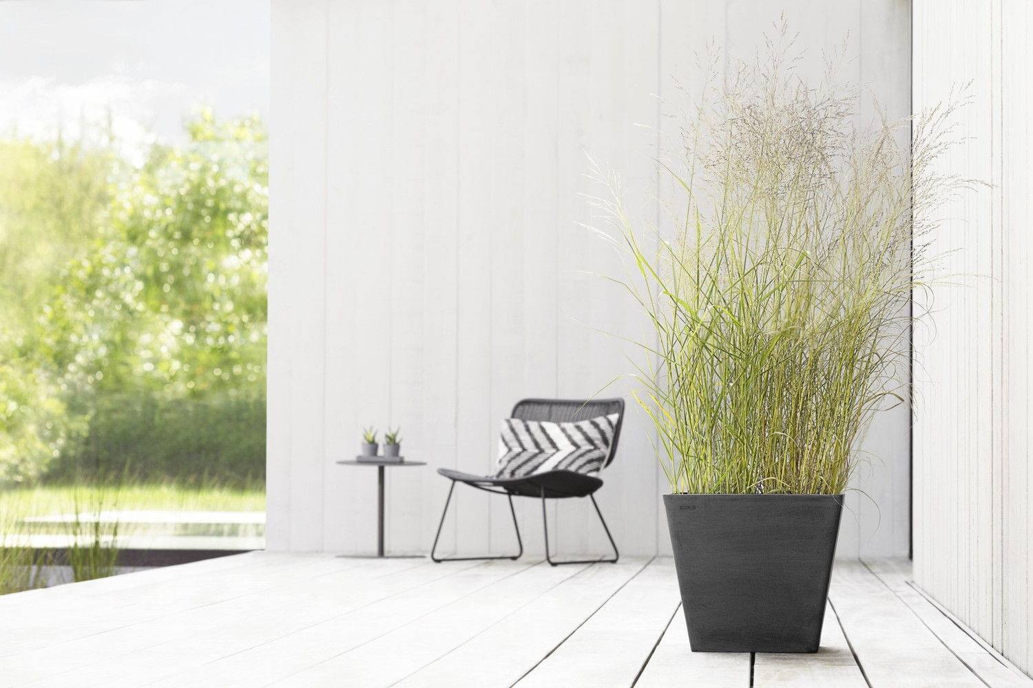 Ecopots - Pot Carré Rotterdam 40 Gris Foncé - 40 x 40 x H. 35 cm - 37,6 L ECOPOTS - Imagen 5