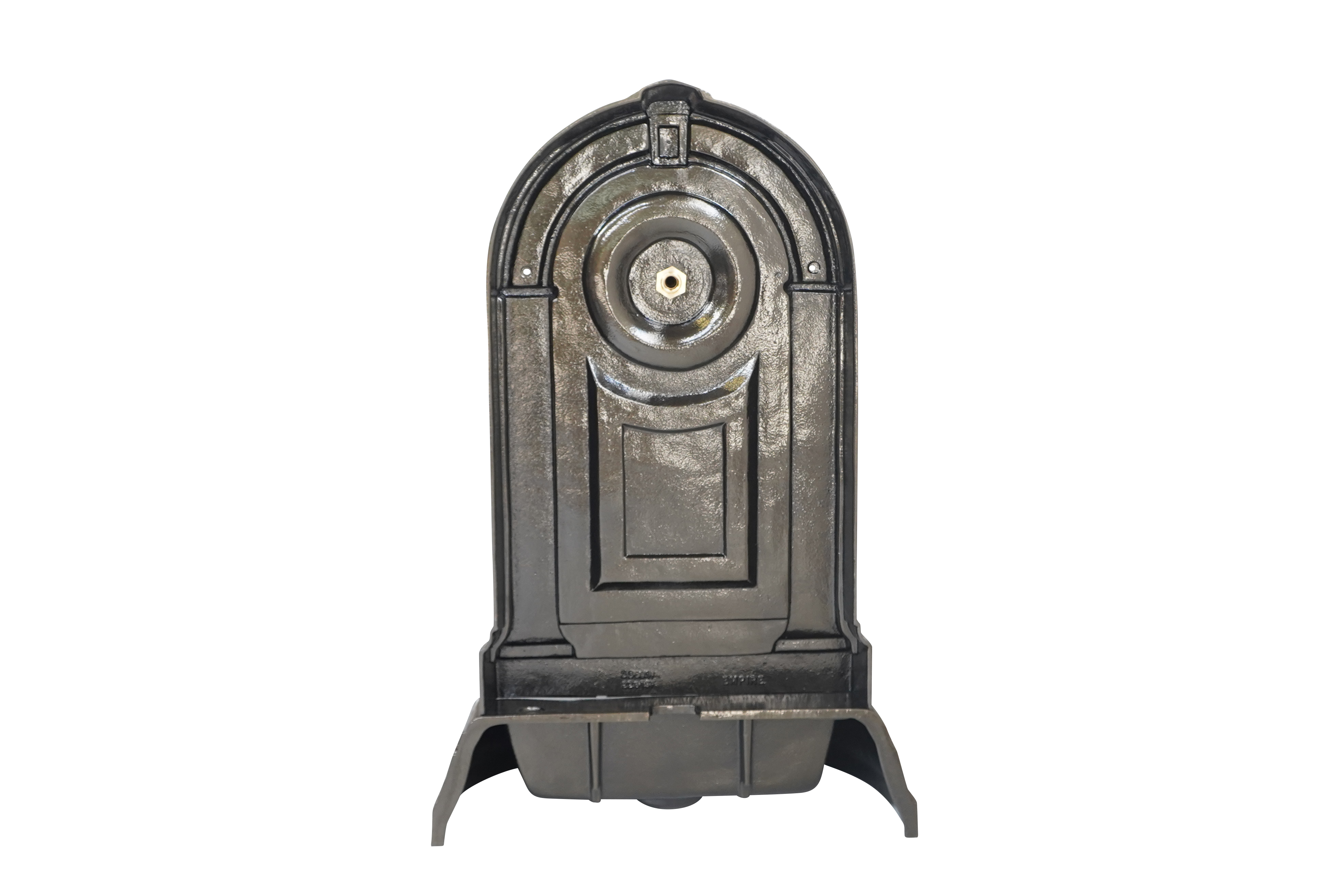 Fontaine empire vieux bronze avec robinet colvert Dommartin H. 98cm X L. 45cm - Imagen 2