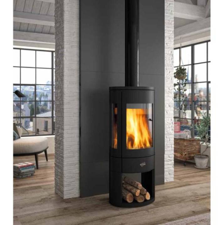 Poêle à bois fonte 7kw noir 411106NOIR Godin - Imagen 2