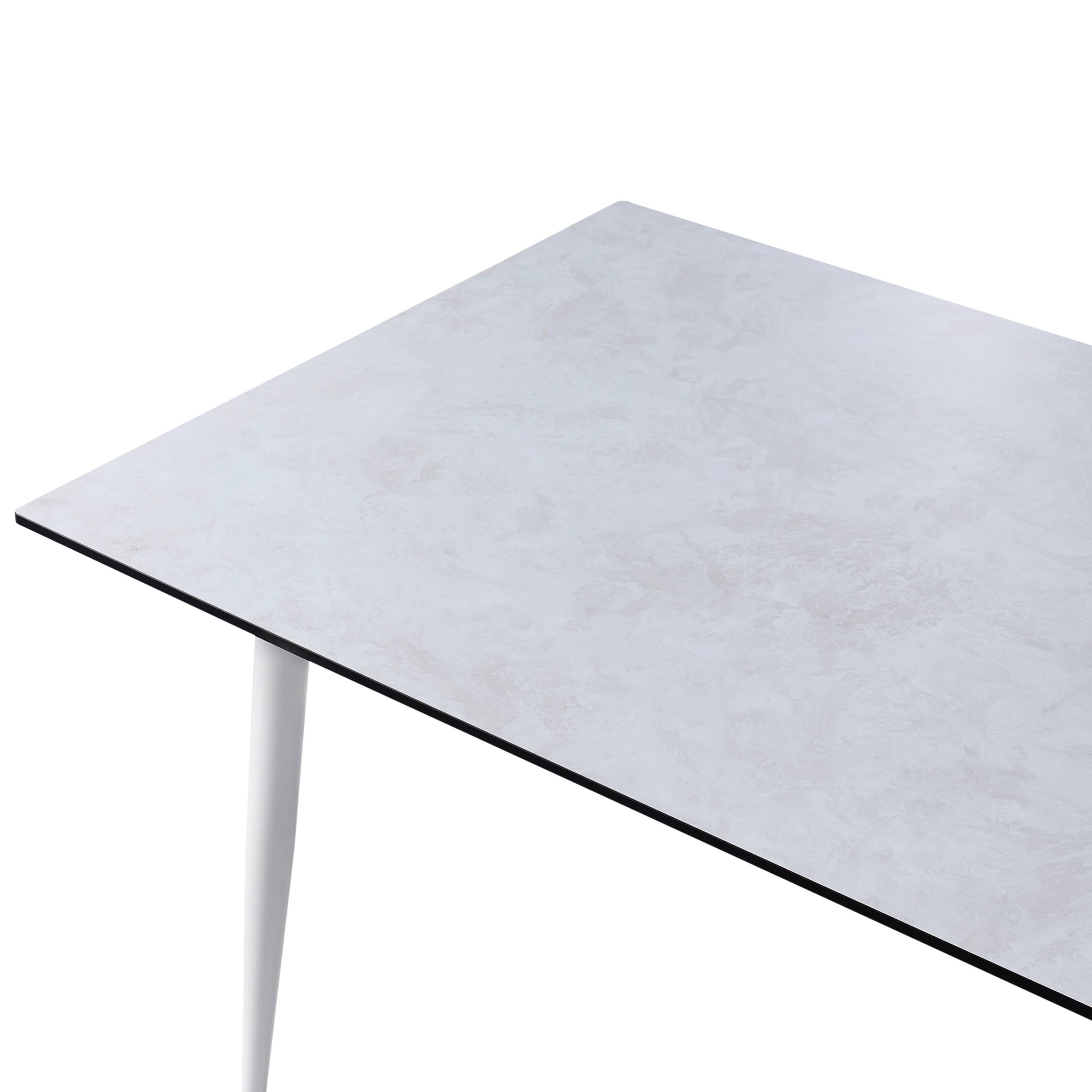 Table de repas Panneau stratifié haute pression HPL Gris clair TOLENTINO - Beliani - Image 4