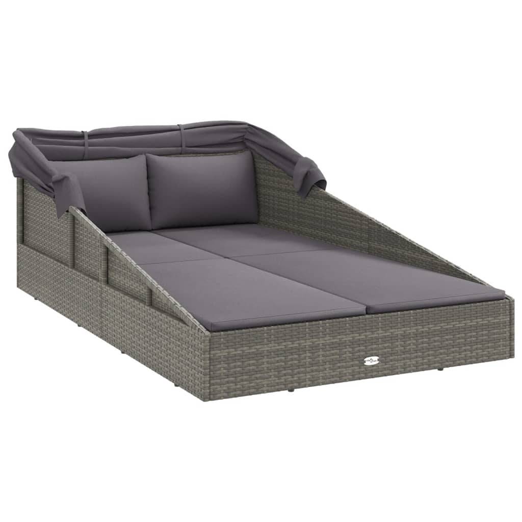 Prolenta Premium - Chaise longue pliante/transat  Kaldor Gris  200 X 114 X 128 cm  - P87210G - Image 6