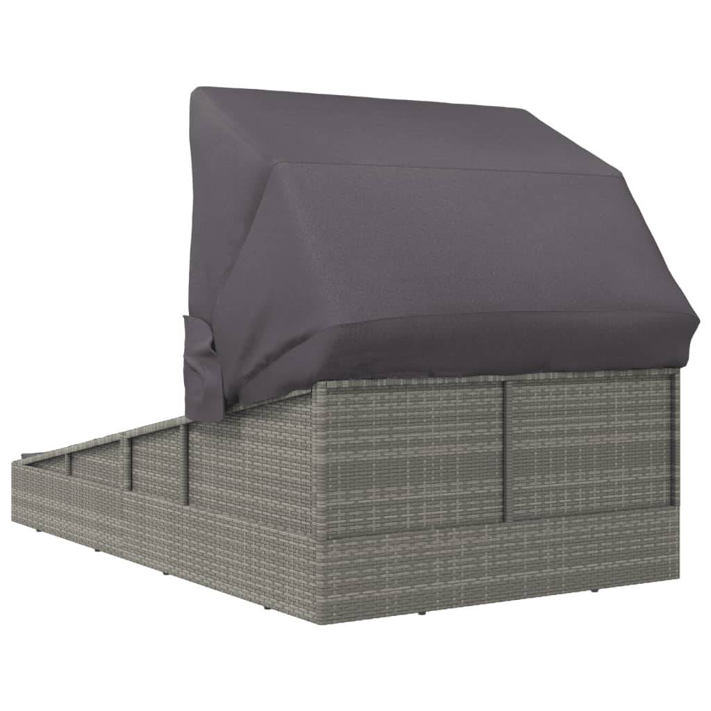 Prolenta Premium - Chaise longue pliante/transat Kaldor Gris 200 X 114 X 128 cm - P87210G - Image 5
