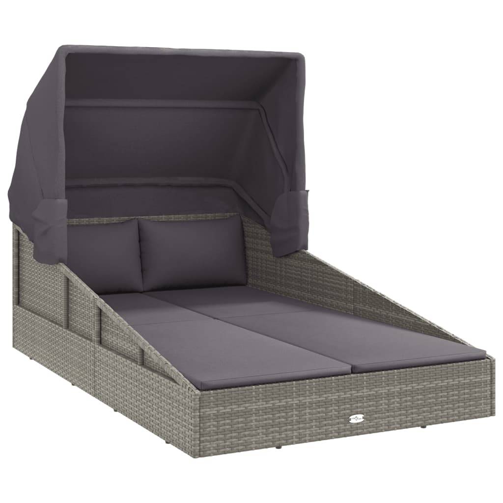 Prolenta Premium - Chaise longue pliante/transat Kaldor Gris 200 X 114 X 128 cm - P87210G - Image 2