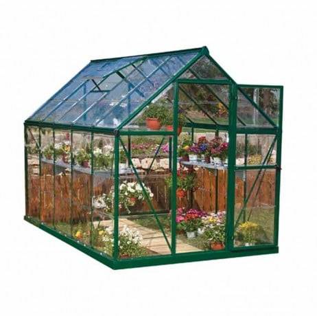 Canopia - Serre de jardin en polycarbonate Harmony 5,66 m², Couleur Argent, Ancrage au sol Oui - Imagen 4
