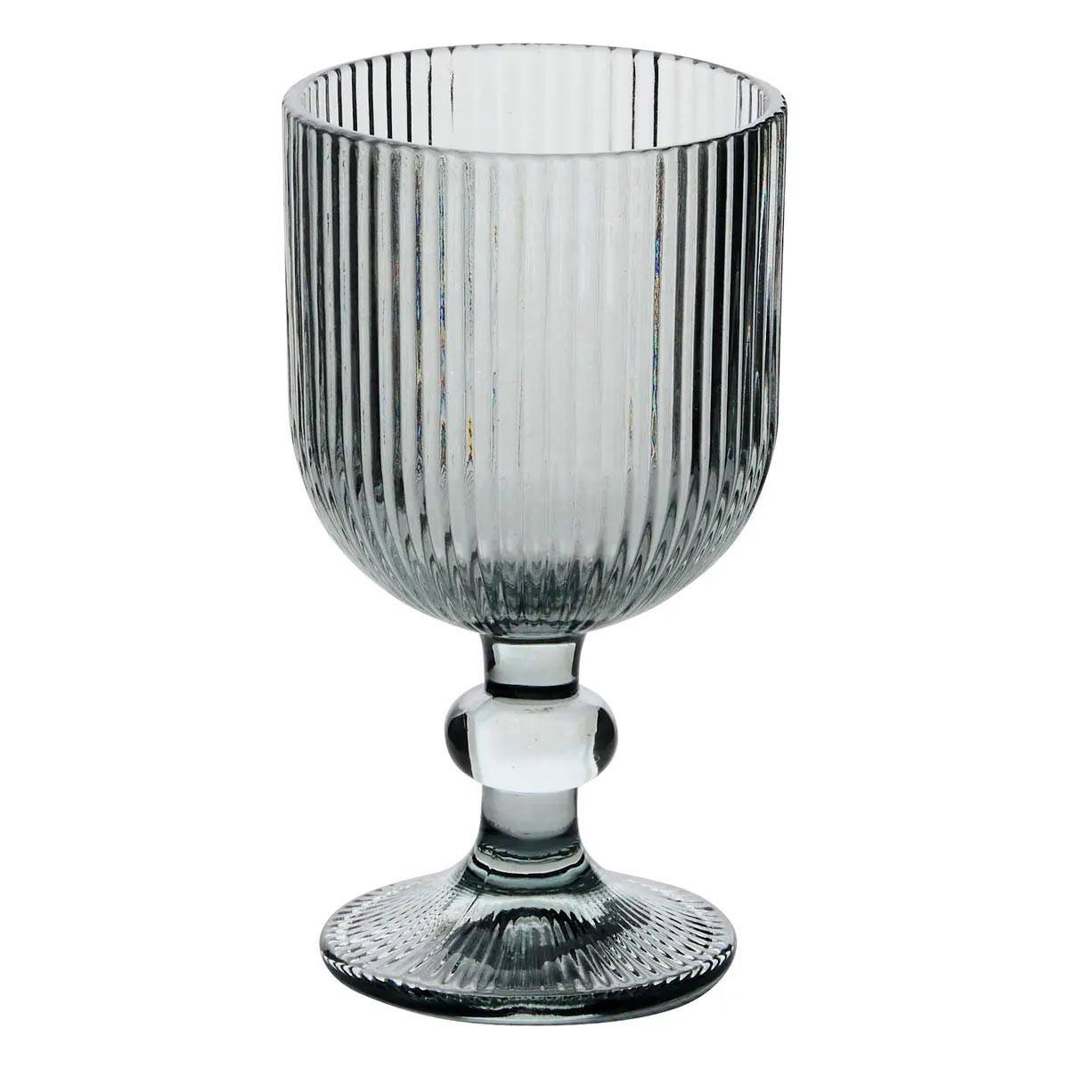 Lot de 6 Verres à Vin Strie "Ema" 25cl Gris - Image 2