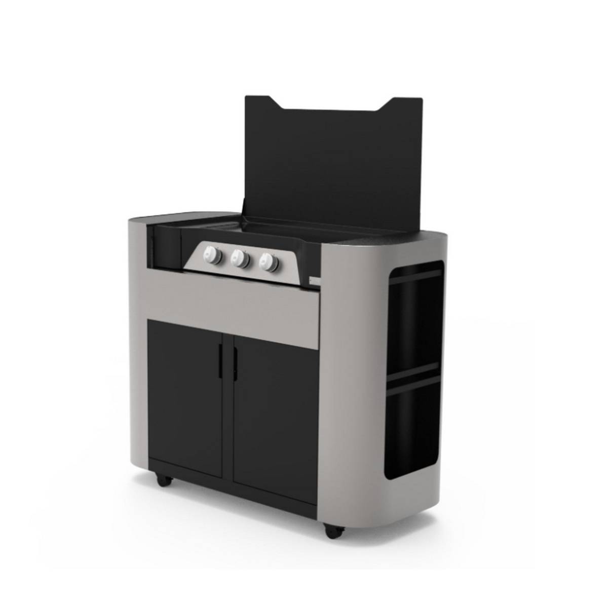 Le Marquier - Plancha gaz 7200w plaque fonte émaillée 75x40cm PCXG375D Le Marquier
