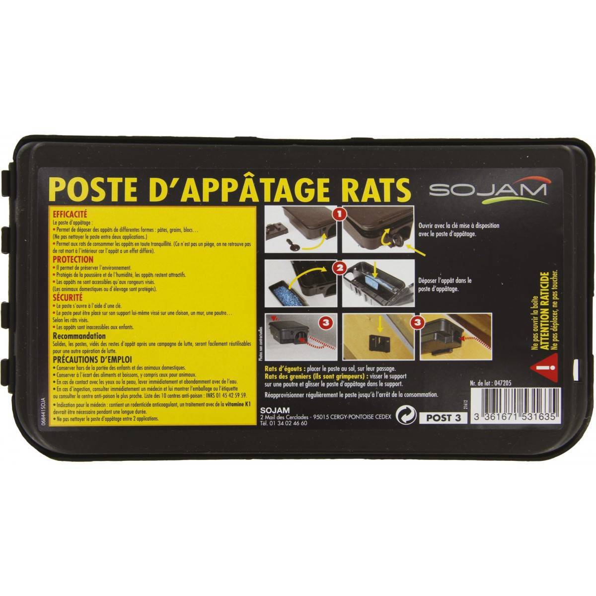 Acto - Estación de Cebo para Ratas Segura con Llave - Para Bloques, Pastas y Granos - Imagen 2