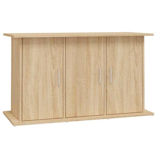 Meuble Aquarium Bois Ingénierie avec Rangement 6 Portes pour Salon Chêne Sonoma - ComfortXL Outdoor Living - Image 2